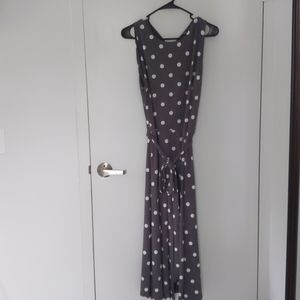 Grey polka dot dress
